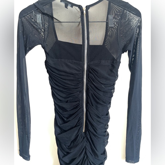 Fashion Nova Black Ruched Slim Fit Dress - Picture 3 of 3